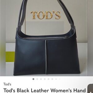 Tod's Elegant Black Leather Shoulder Bag